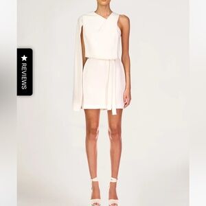 HALSTON CASEY ASYMMETRIC CAPE DRESS NWT Size 4 color Pristine